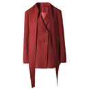 Blazer For Women Notched Collar Long Sleeve Patchwork Button Designer Coat Female