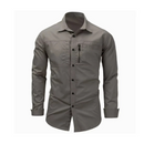 Men Outdoor Cargo Shirts Man Multi Pockets Loose Shirts Casual Shirts