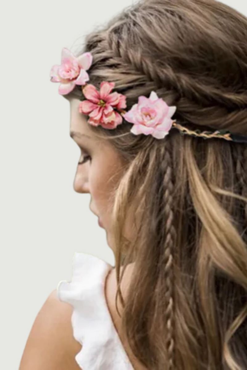 Hair Accessories Bride Flower Crown Hairband Rope Wedding Floral Headband Garland Girl Wreath Elastic Party Cosplay Headpiece