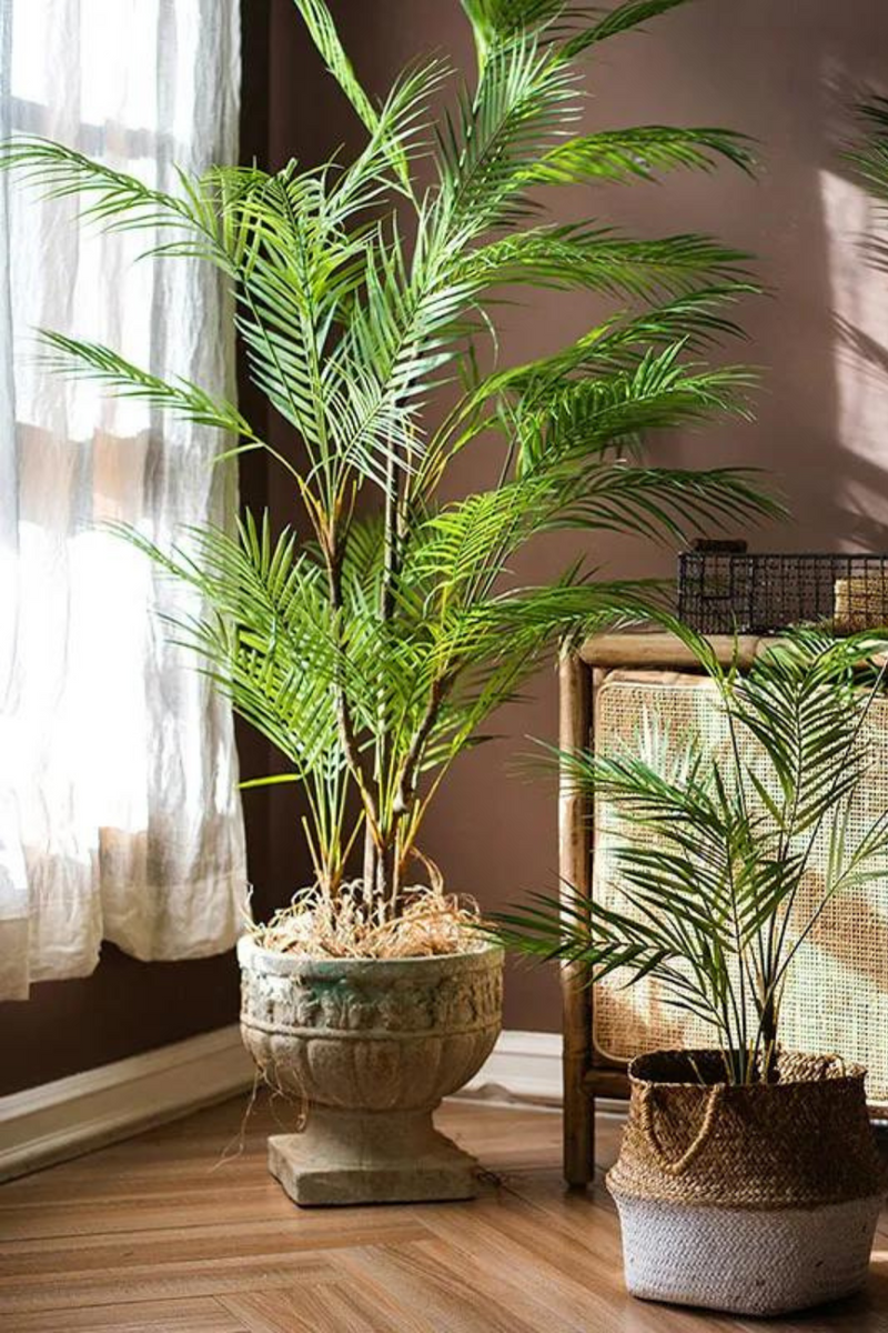 Artificial Palm Tree Tropical Plants Branch Plastic Fake Leaves Green Monstera For Christmas Home Garden Room Decor