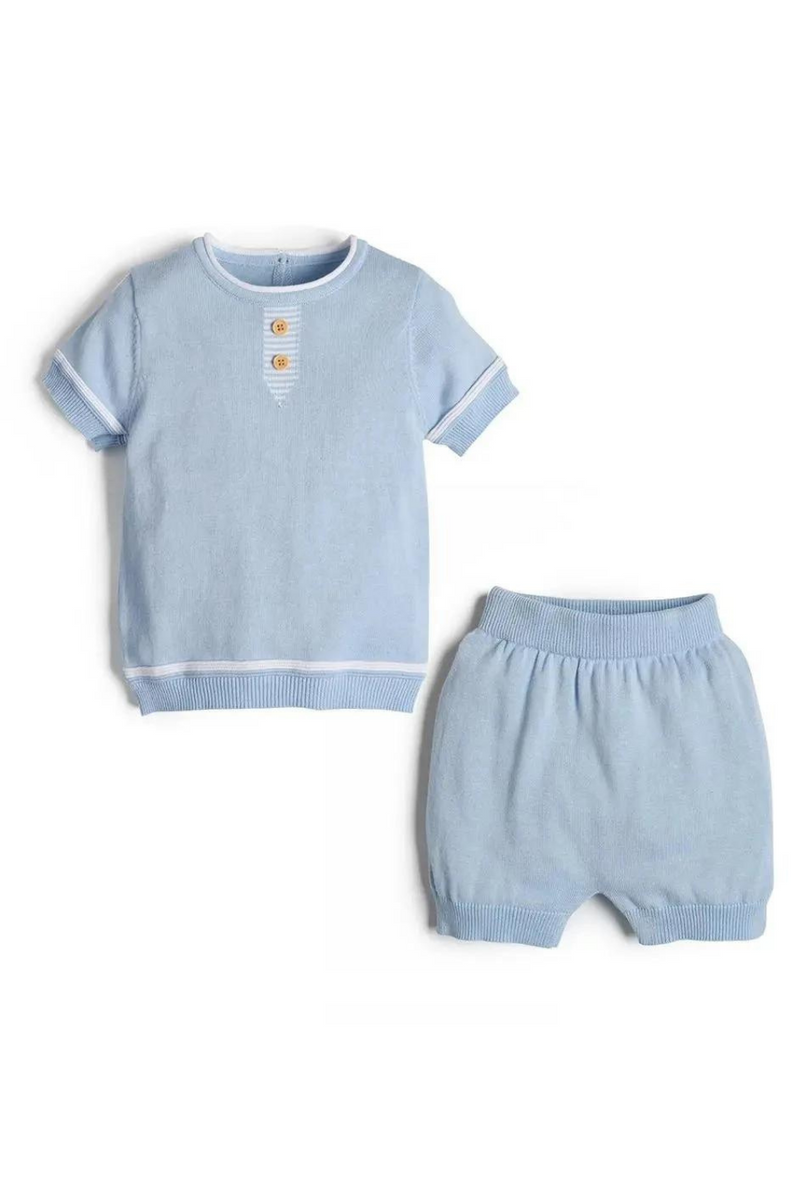 Baby Boys Clothing Autumn Kids Blue Knitted Sweater Shirt Short Pants Children Pullover & Shorts Infant Knitwear