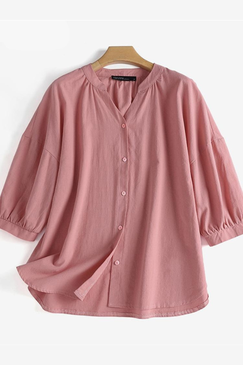 Women's Blouse Summer Casual Loose Tunic Elegant Holiday