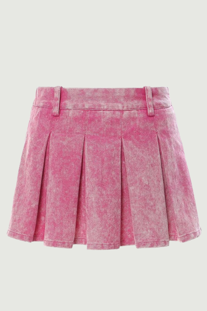 Women Denim Skirt Summer Wash Snowflake Umbrella Skirts Waist All Match Mini Jean Skirts