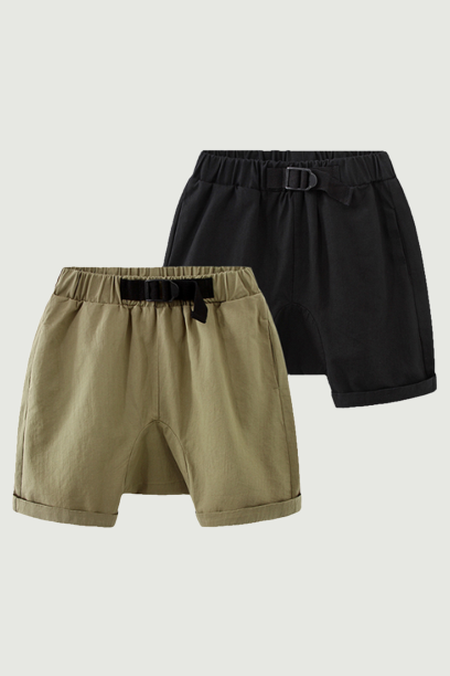 Summer Sports Cotton Pocket Handsome Elastic Sports Crotch Belt Cotton Shorts For Kids Baby Boys