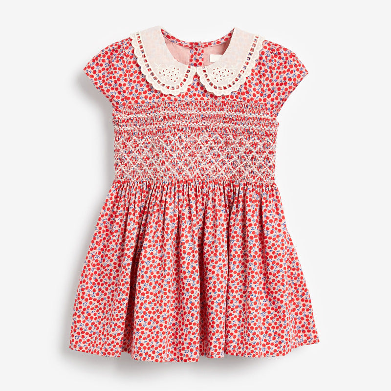 2-7Years Dinosaur Pattern Baby Girl's Tops Tees Dress Toddler Girl's Dresses Children Kids Pockets Dress