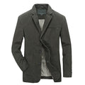 Blazer Jacket Men Cotton Washed Suit Coats Casual Slim Fit Luxury Business Outwear Military Bomber Jackets