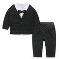 Boys Gentlemen Formal Suit 3Pcs Kids Gentleman Sets Children Plaid Suit Jacket Trousers Baby Boys Clothes Wedding Party Outfits