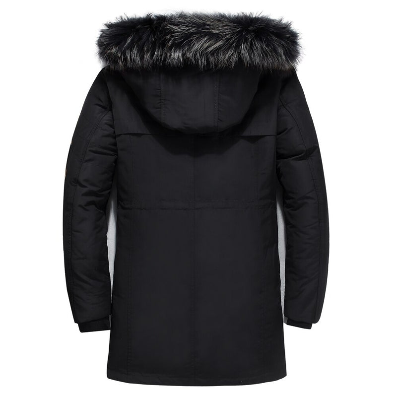 Lovers Thicken Warm Winter Duck Down Jacket Men Fur Collar Parkas Hooded Coat Overcoat Western Male