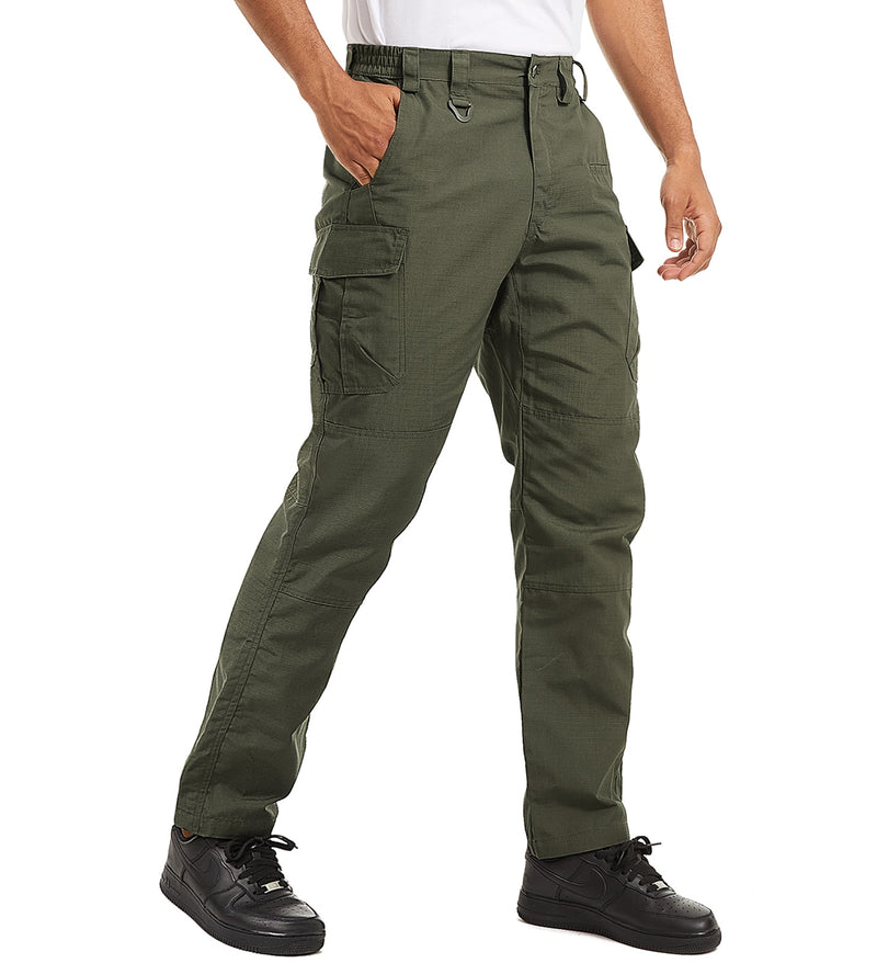 Safari Ripstops Hiking Pants Mens Tactical Fishing Training Work Pants Outdoor Workout Army Military Cargo Trousers