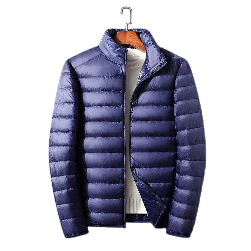 Casual Down Jacket Men Autumn and Winter New White Duck Down Stand-up Collar Male Coat Clothes