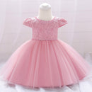 Baby Girl Clothes Christen Dress Newborns Toddler Baptism Flower Princess First Ceremony Party Evening