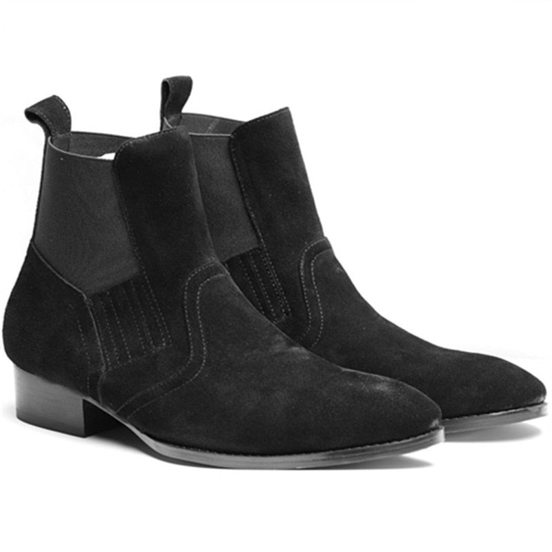 Exclusive Euro Vintage Luxury Slip On Wyatt Classic Harness Ankle Chelsea Boots Personalized Breathable Wedge punk Boots