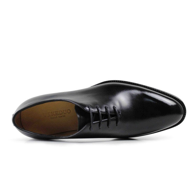 Classic Black Male Genuine leather shoe Formal work Business Office Original Designer dress shoe Mens Oxford Shoes