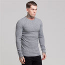 Autumn Mens T shirt Thin Pullover Sweaters Solid Casual O Neck Long sleeve Knitwear Top Male