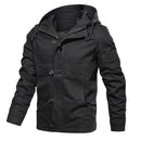 Autumn Hooded Mens Jacket New Mens Military Casual Coat Fashion Slim Fit Male Brand Clothing