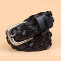 Luxury designer Weaving belt women high quality full grain real genuine leather girdle breathable belt for jeans