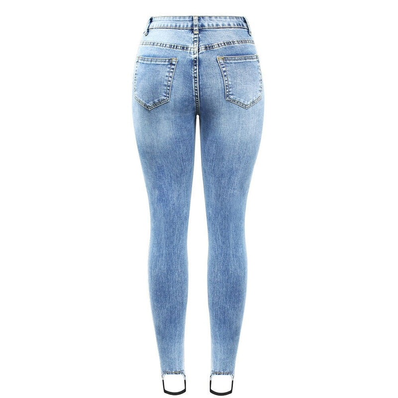 Basic Jeans For Women Classic Stretchy Five Pockets Denim Skinny Pants Trousers