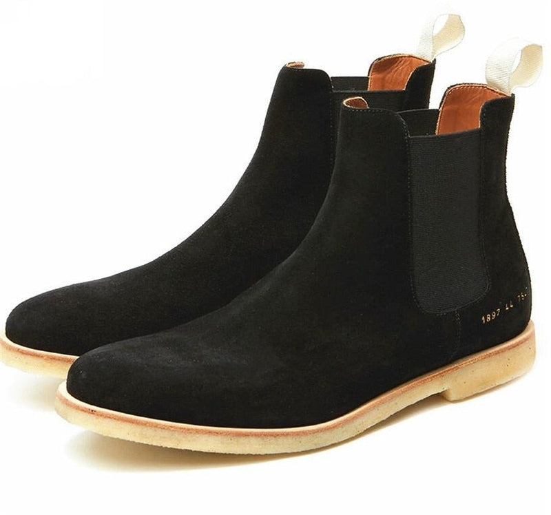 West genuine leather Chelsea Men Boots Platform Mens