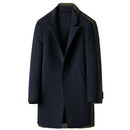 Men Wool Coat Double-sided Cashmere Coat Winter Casual Solid Wool Long Coats