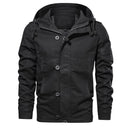 Autumn Hooded Mens Jacket New Mens Military Casual Coat Fashion Slim Fit Male Brand Clothing