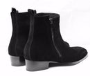 Exclusive Personalized Men Denim Chelsea Boots Zip Pointed Toe Genuine Leather