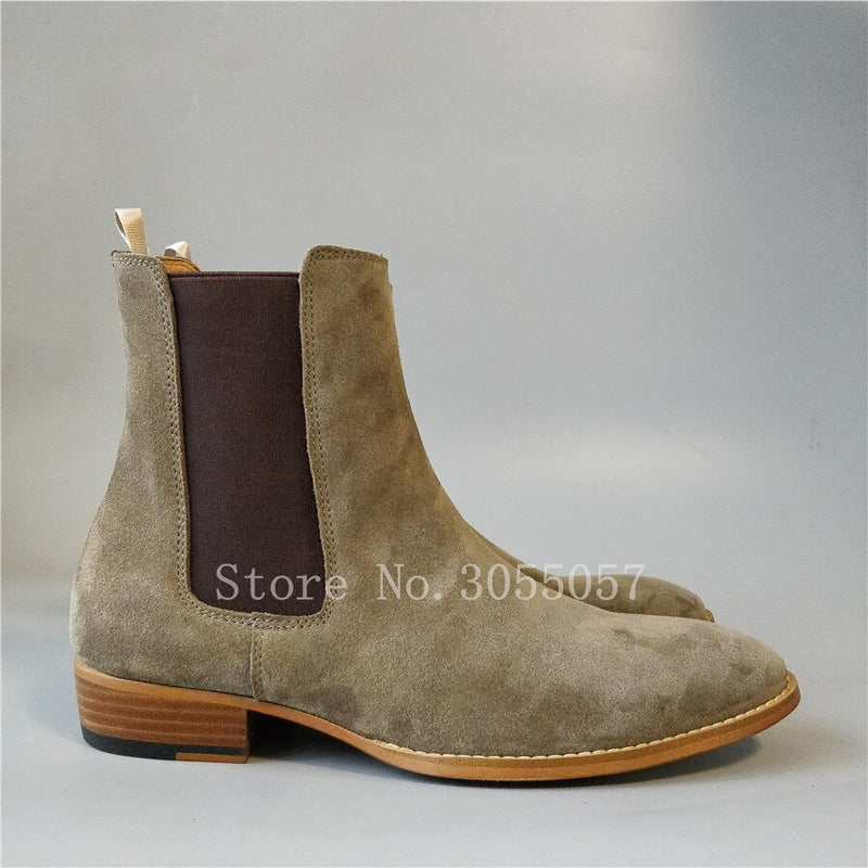 Young Trend Unique charm wedge Pointed Toe Handmade Winter And Autumn Classical Men Boots Luxury Chelsea Boots