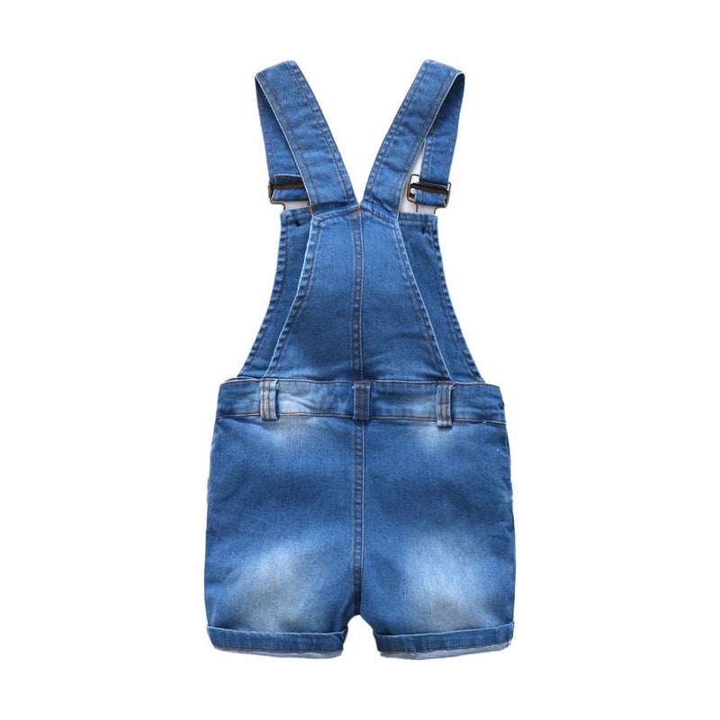 Baby Boy Denim Clothes Outfit Summer Cotton Boys Striped Top + Bib Jeans  Short Toddler Infant Boys Outfits Suit