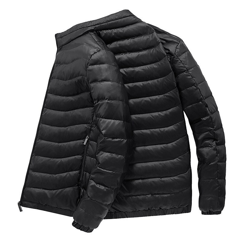 Men All-Season Ultra Lightweight Packable Down Jacket Water and Wind-Resistant Breathable Coat Hoodies Jackets