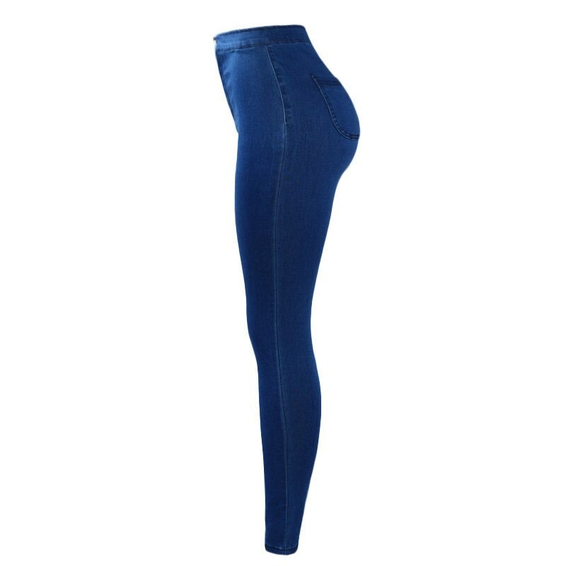High Waist Stretchy Jeans Women`s Brand New Blue Skinny Denim Pants Jeans For Women Jean Femme Trousers