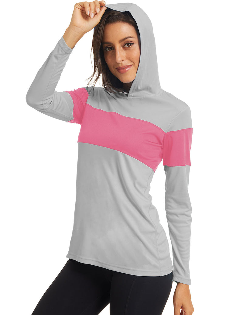 UPF 50+ Sun/UV Skin Protection Shirt Womens Anti-UV Long Sleeve Performance Swim T-Shirts Hoodie Tees Tops Outdoor Girl