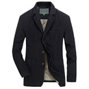 Blazer Jacket Men Cotton Washed Suit Coats Casual Slim Fit Luxury Business Outwear Military Bomber Jackets