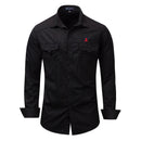 Army Style Khaki Shirts Men Jungle Camping Outdoor Fishing Casual High Quality Pure Cotton Lapel Long Sleeve Male Jackets
