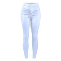 Summer Women`s High Waist White Basic Casual Stretch Skinny Denim Jean Pants Trousers Jeans For Women