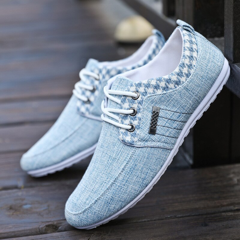 Spring Summer Men Casual Shoes Canvas Breathable Low Top Youth Shoes