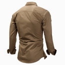 Army Style Khaki Shirts Men Jungle Camping Outdoor Fishing Casual High Quality Pure Cotton Lapel Long Sleeve Male Jackets