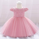 Baby Girl Clothes Christen Dress Newborns Toddler Baptism Flower Princess First Ceremony Party Evening