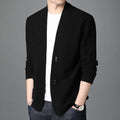 Men Sweater Cardigan Business Gentleman Casual Solid Pockets Comfortable Fit Knitting Jackets Male Coat Clothing