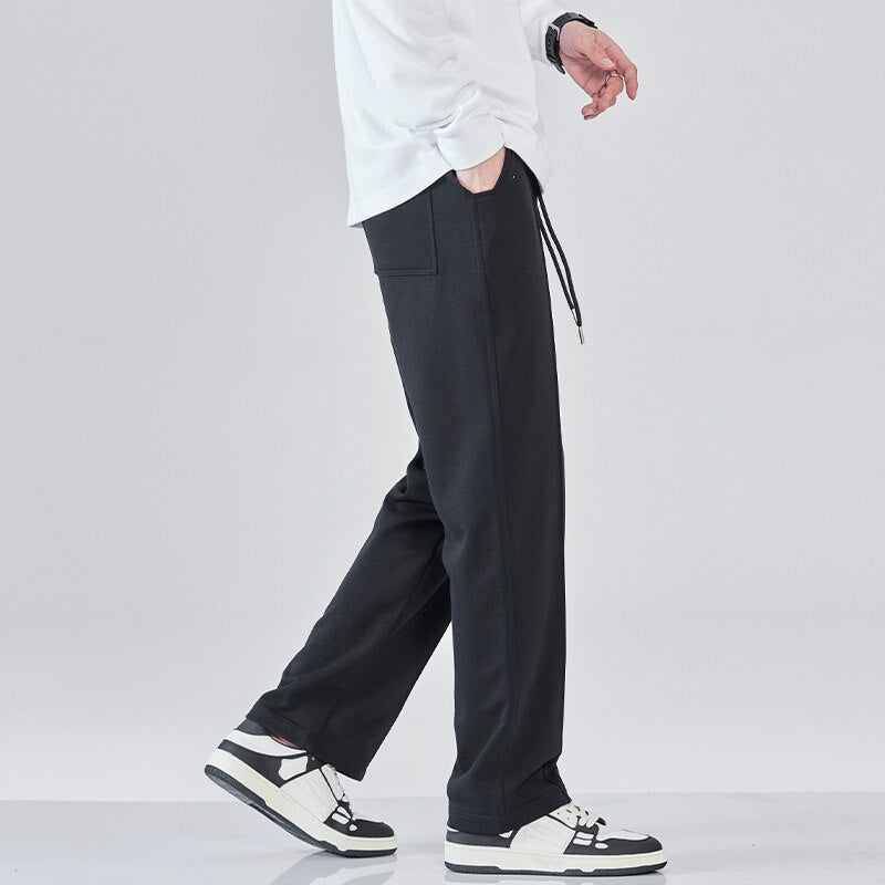 Jogger Pants Mens Loose Sweatpants Cotton Sportswear Trousers Solid Male Jogging Workout Track Pants