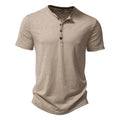 Henley Collar Summer Men Casual Solid Short Sleeve T Shirt for Men Polo men High T Shirts
