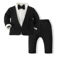 Baby Clothes Gentleman Autumn Outfits Party Suit Solid Pants 2PCS Set Toddler Wedding Costume