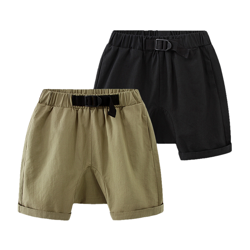 Summer Sports Cotton Pocket Handsome Elastic Sports Crotch Belt Cotton Shorts For Kids Baby Boys