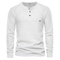 Henley T-Shirt Men Long Sleeve Basic Breathable Men Tops Tee Shirts New Autumn Solid Color T Shirt For Men
