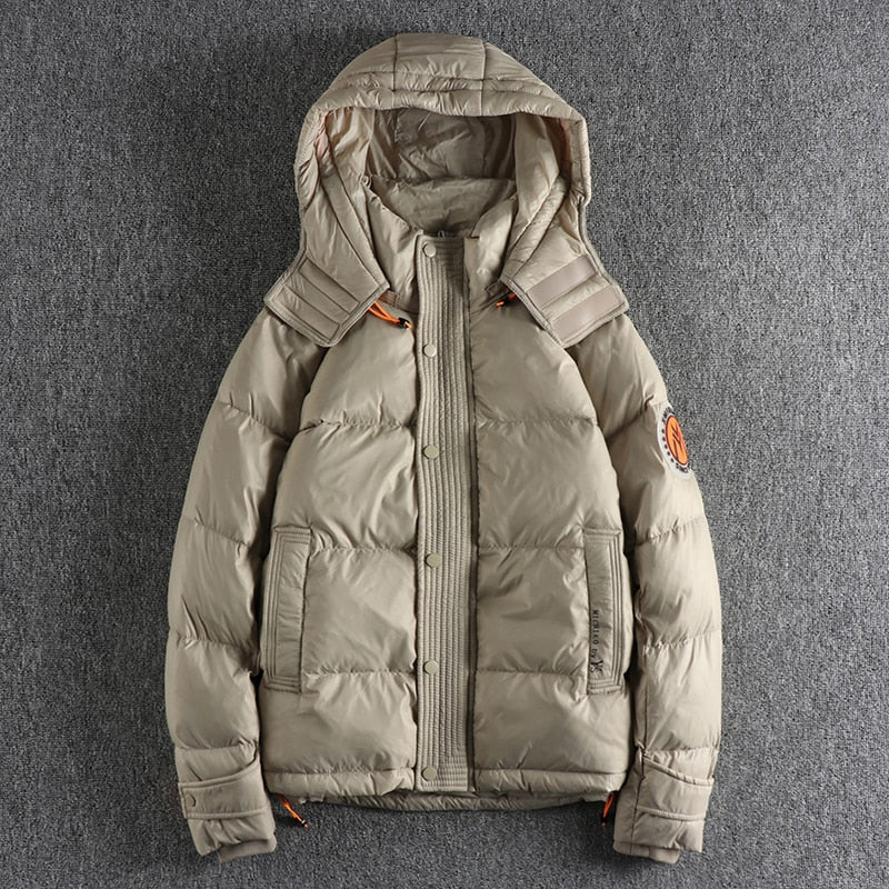 Thickened Hooded Down Coat Men Winter Warm Keeping White Duck Down Casual Youth Top outerwear coat