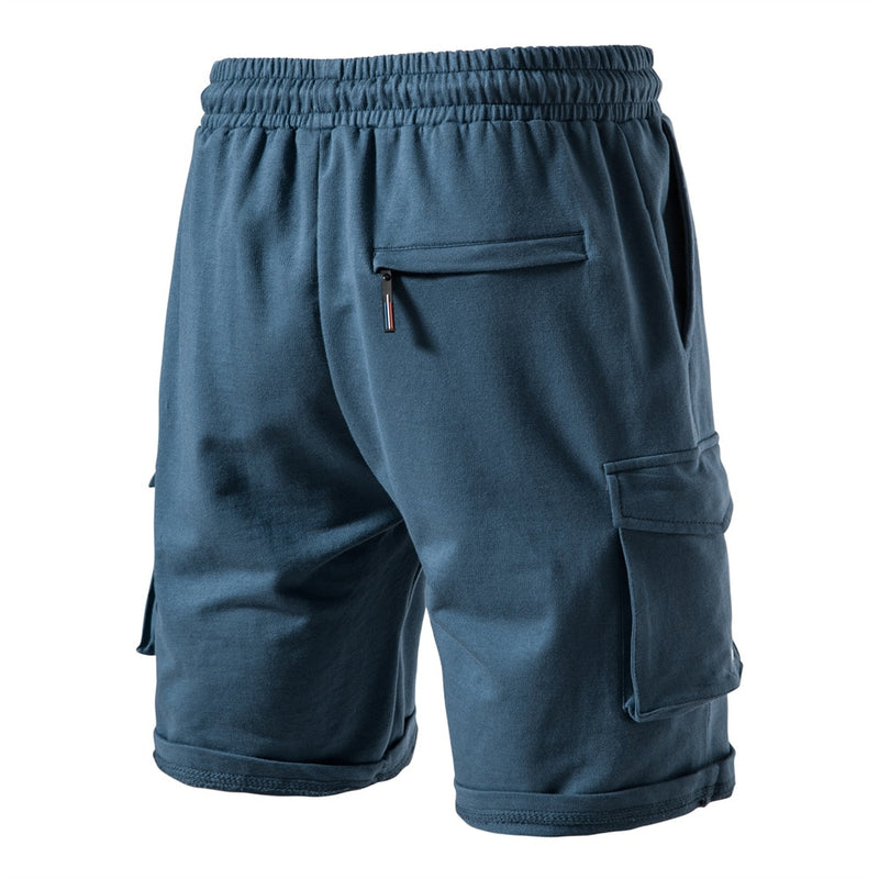 Pocket Shorts for Men Cotton Casual Sport Short Pants Men Stretch Waist Quality Sweatshorts Summer Mens Shorts