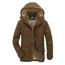 Military Jackets Men Winter Fleece Parkas Casual Slim Multi-pocket Cotton-Padded Hooded Overcoat Windbreaker Coats