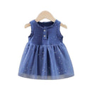 Baby Girl Dress Summer Girls Clothes Sleeveless Lace Kids Dresses Star Girl Casual Dress