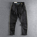 Casual pants men simple work clothes trend youth fit small straight trouser