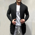 Men Cardigan Sweater Casual Knitted Sweaters Coat Men Tops Streetwear Mid-length Sweater Mens Jumper Clothing
