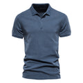 Cotton Solid Color Men Polo Shirts Casual Short Sleeve Turndown Men Shirts Streetwear Polos for Men
