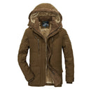 Military Jackets Men Winter Fleece Parkas Casual Slim Multi-pocket Cotton-Padded Hooded Overcoat Windbreaker Coats